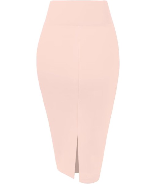 Hybrid & Company Women's Premium Nylon Ponte Stretch High Waist Pencil Suit Skirt Below Knee