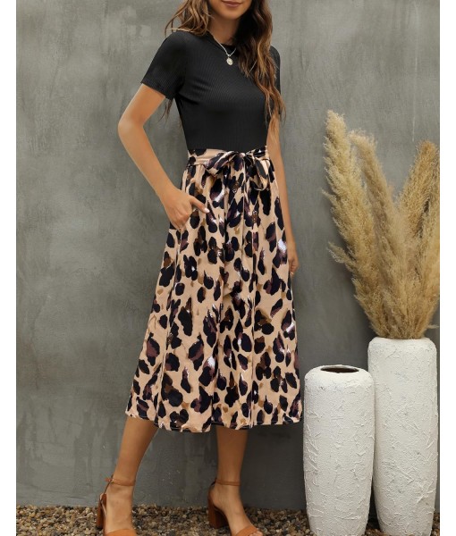 Zattcas Women 2025 Summer Dress Short Sleeve Ribbed Teacher Church Modest Business Casual Work Outfits Midi Dress