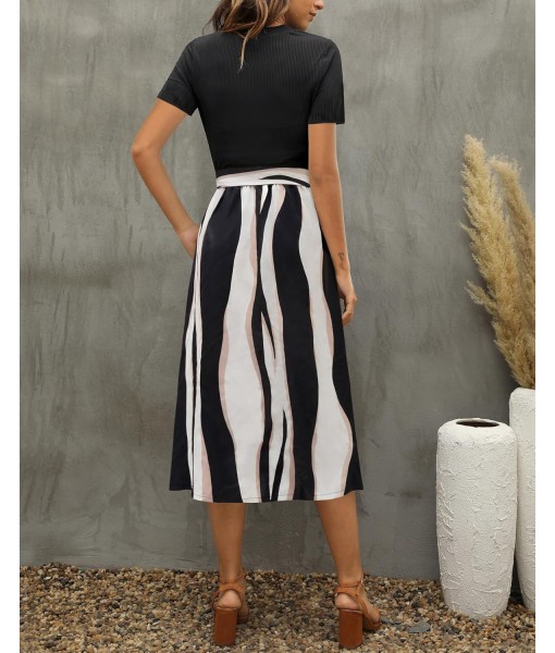 Zattcas Women 2025 Summer Dress Short Sleeve Ribbed Teacher Church Modest Business Casual Work Outfits Midi Dress