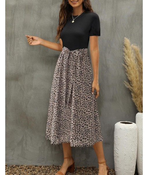 Zattcas Women 2025 Summer Dress Short Sleeve Ribbed Teacher Church Modest Business Casual Work Outfits Midi Dress