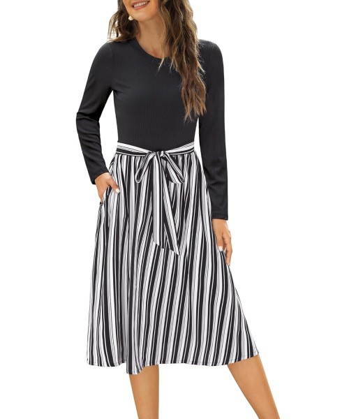 Zattcas Women 2025 Summer Dress Short Sleeve Ribbed Teacher Church Modest Business Casual Work Outfits Midi Dress