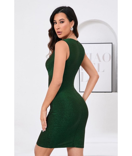 IHOT Women's Sexy V Neck Sleeveless Faux Wrap Ruched Bodycon Casual Party Club Cocktail Dress
