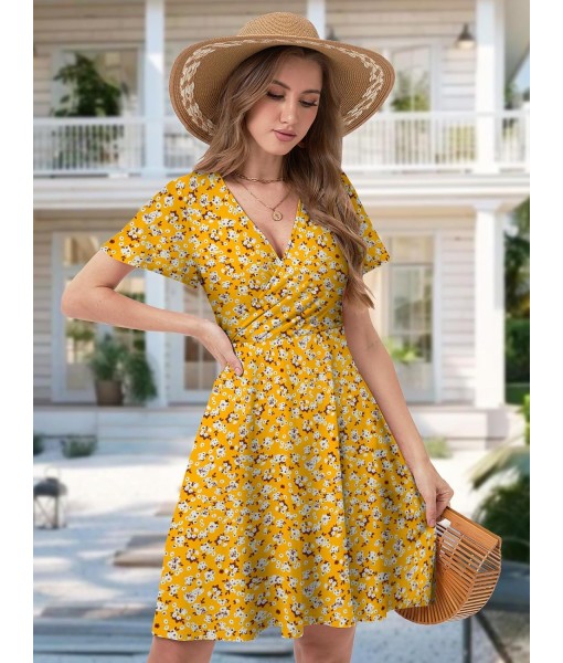MixShe Sundresses for Women 2025 Floral Summer Elegant Beach Classy Fashion Casual Outfit Plus Size