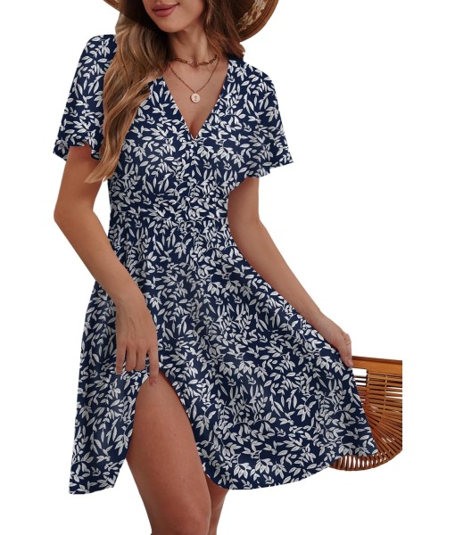 MixShe Sundresses for Women 2025 Floral Summer Elegant Beach Classy Fashion Casual Outfit Plus Size