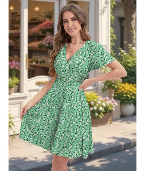 MixShe Sundresses for Women 2025 Floral Summer Elegant Beach Classy Fashion Casual Outfit Plus Size