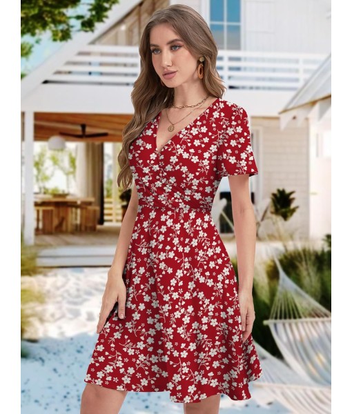 MixShe Sundresses for Women 2025 Floral Summer Elegant Beach Classy Fashion Casual Outfit Plus Size