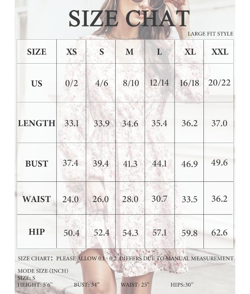 CUPSHE Women Floral Ruffle Summer Dress Surplice V Neck Long Peasant Sleeve Elastic Waist Flowy Casual Holiday Mini Dress