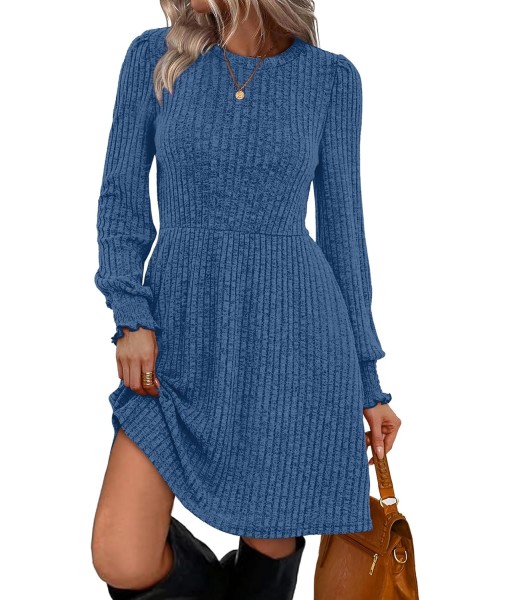 SAMPEEL Dresses for Women 2025 Long Sleeve Fall Fashion Casual Sweater Dress Trendy Outifts