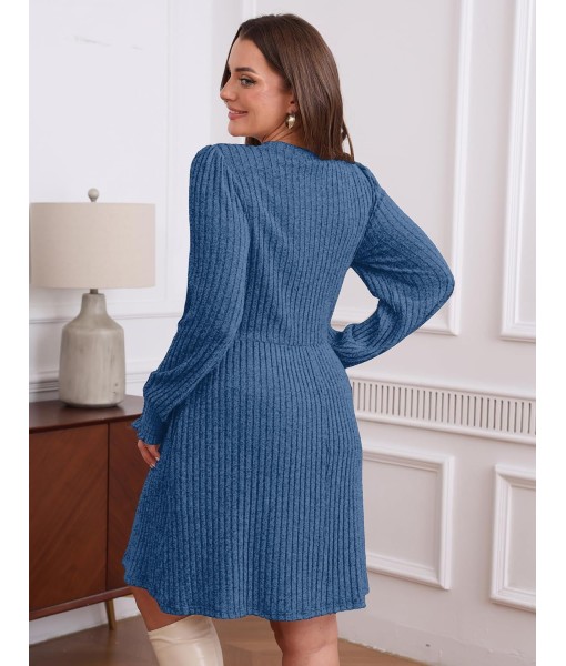 SAMPEEL Dresses for Women 2025 Long Sleeve Fall Fashion Casual Sweater Dress Trendy Outifts