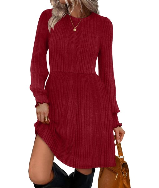 SAMPEEL Dresses for Women 2025 Long Sleeve Fall Fashion Casual Sweater Dress Trendy Outifts