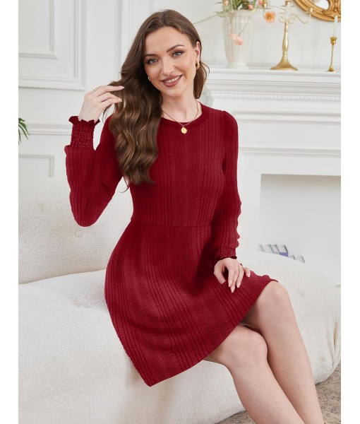 SAMPEEL Dresses for Women 2025 Long Sleeve Fall Fashion Casual Sweater Dress Trendy Outifts