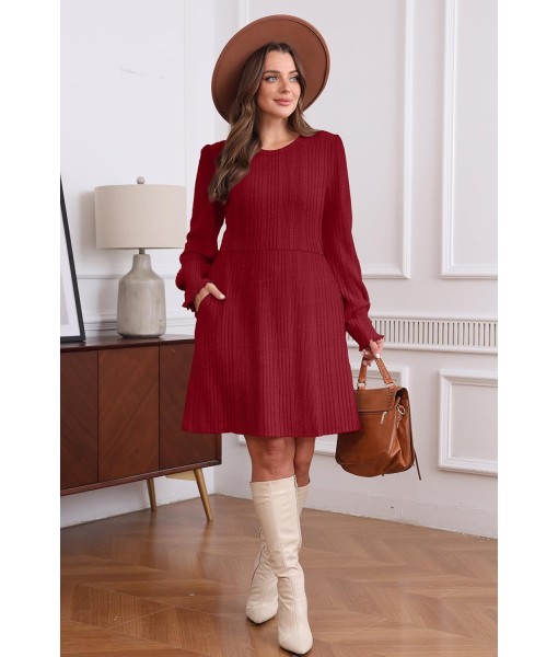 SAMPEEL Dresses for Women 2025 Long Sleeve Fall Fashion Casual Sweater Dress Trendy Outifts