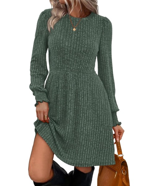 SAMPEEL Dresses for Women 2025 Long Sleeve Fall Fashion Casual Sweater Dress Trendy Outifts
