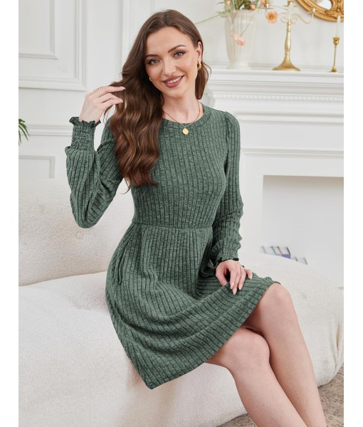 SAMPEEL Dresses for Women 2025 Long Sleeve Fall Fashion Casual Sweater Dress Trendy Outifts