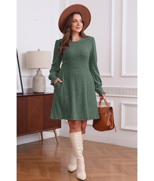 SAMPEEL Dresses for Women 2025 Long Sleeve Fall Fashion Casual Sweater Dress Trendy Outifts