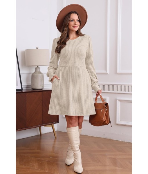 SAMPEEL Dresses for Women 2025 Long Sleeve Fall Fashion Casual Sweater Dress Trendy Outifts