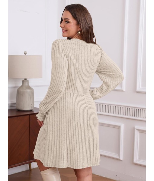 SAMPEEL Dresses for Women 2025 Long Sleeve Fall Fashion Casual Sweater Dress Trendy Outifts