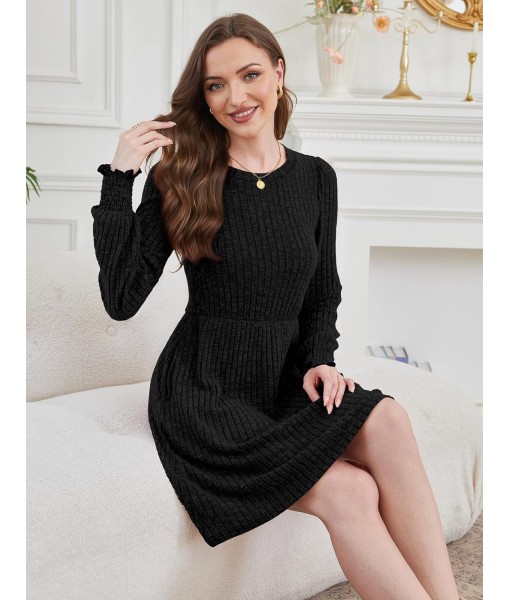 SAMPEEL Dresses for Women 2025 Long Sleeve Fall Fashion Casual Sweater Dress Trendy Outifts