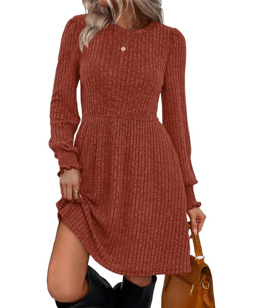 SAMPEEL Dresses for Women 2025 Long Sleeve Fall Fashion Casual Sweater Dress Trendy Outifts