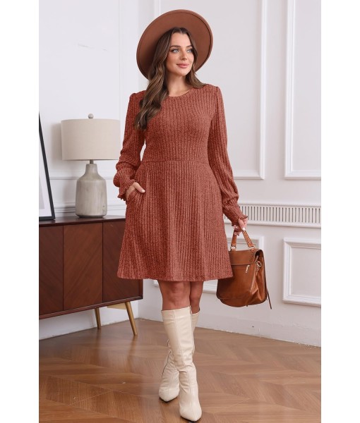 SAMPEEL Dresses for Women 2025 Long Sleeve Fall Fashion Casual Sweater Dress Trendy Outifts