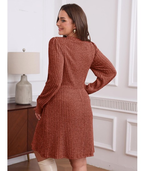 SAMPEEL Dresses for Women 2025 Long Sleeve Fall Fashion Casual Sweater Dress Trendy Outifts