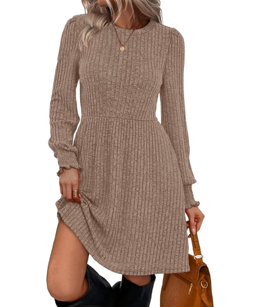 SAMPEEL Dresses for Women 2025 Long Sleeve Fall Fashion Casual Sweater Dress Trendy Outifts