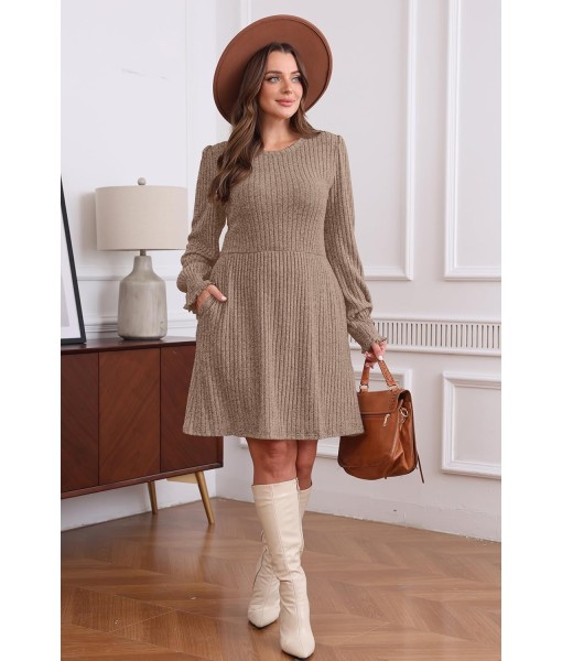 SAMPEEL Dresses for Women 2025 Long Sleeve Fall Fashion Casual Sweater Dress Trendy Outifts