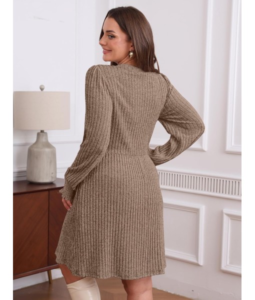 SAMPEEL Dresses for Women 2025 Long Sleeve Fall Fashion Casual Sweater Dress Trendy Outifts