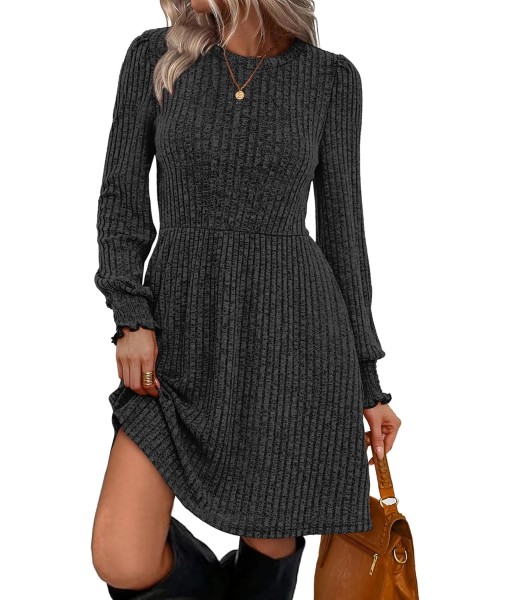 SAMPEEL Dresses for Women 2025 Long Sleeve Fall Fashion Casual Sweater Dress Trendy Outifts