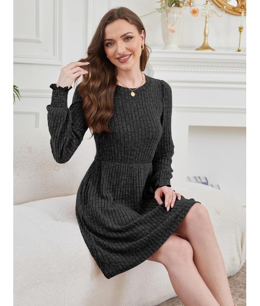 SAMPEEL Dresses for Women 2025 Long Sleeve Fall Fashion Casual Sweater Dress Trendy Outifts