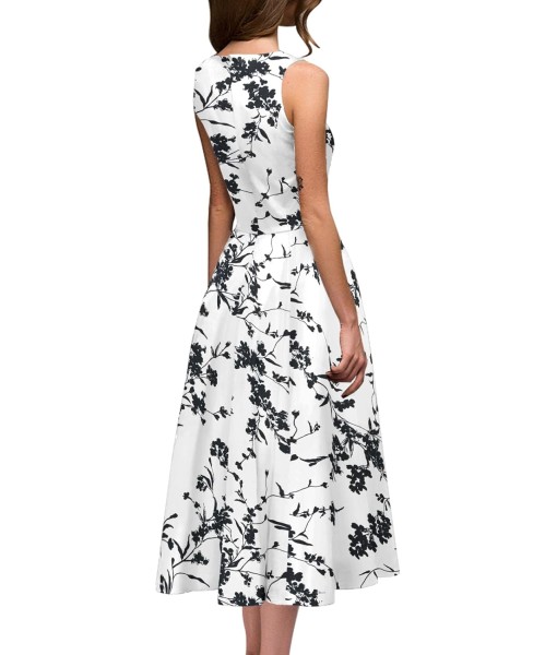 Simple Flavor Women's Vintage Dress Sleeveless O-Neck Party Cocktail Dress