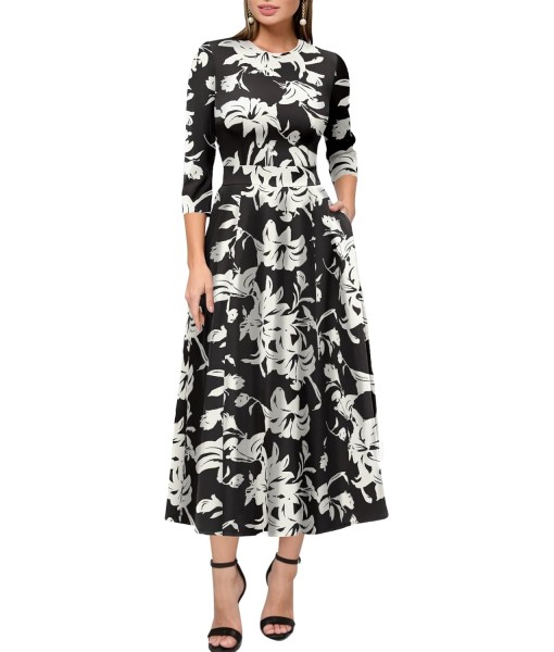 Simple Flavor Women's Vintage Dress Sleeveless O-Neck Party Cocktail Dress