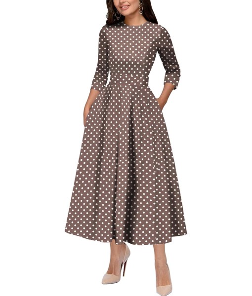 Simple Flavor Women's Vintage Dress Sleeveless O-Neck Party Cocktail Dress