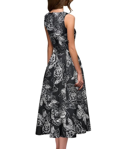 Simple Flavor Women's Vintage Dress Sleeveless O-Neck Party Cocktail Dress