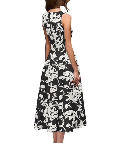Simple Flavor Women's Vintage Dress Sleeveless O-Neck Party Cocktail Dress
