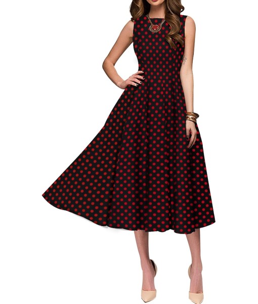 Simple Flavor Women's Vintage Dress Sleeveless O-Neck Party Cocktail Dress