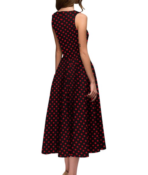 Simple Flavor Women's Vintage Dress Sleeveless O-Neck Party Cocktail Dress