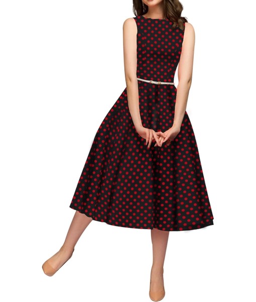 Simple Flavor Women's Vintage Dress Sleeveless O-Neck Party Cocktail Dress