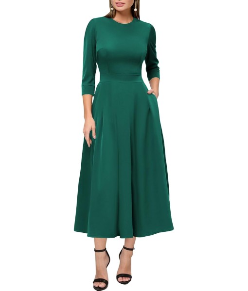 Simple Flavor Women's Vintage Dress Sleeveless O-Neck Party Cocktail Dress