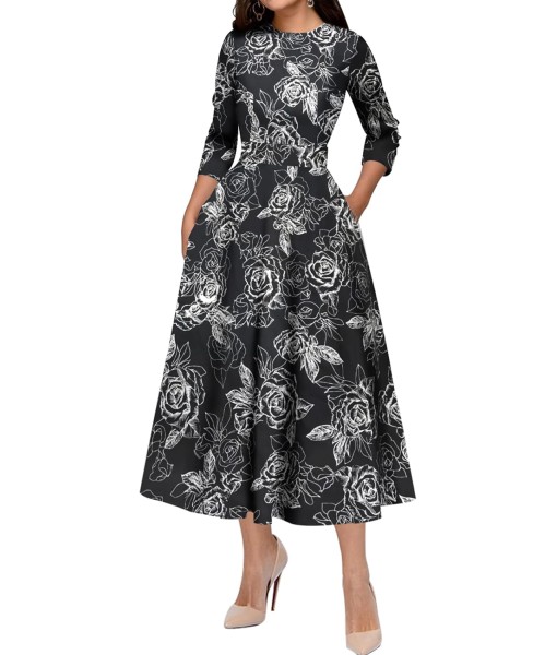 Simple Flavor Women's Vintage Dress Sleeveless O-Neck Party Cocktail Dress