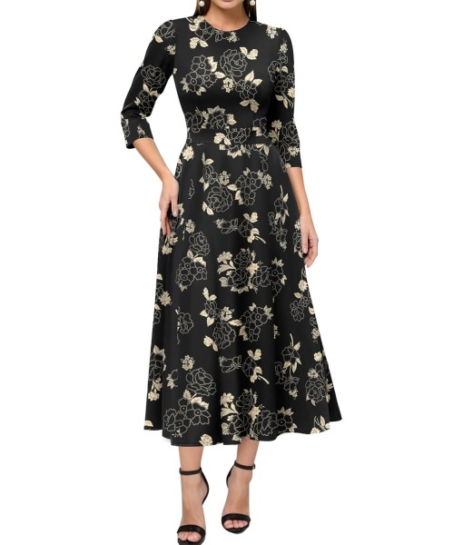 Simple Flavor Women's Vintage Dress Sleeveless O-Neck Party Cocktail Dress