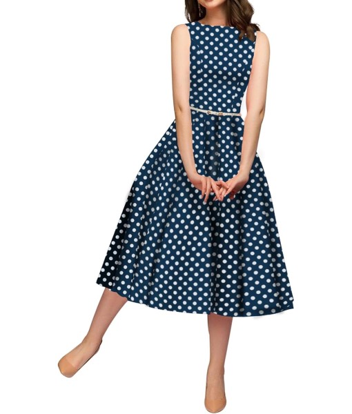 Simple Flavor Women's Vintage Dress Sleeveless O-Neck Party Cocktail Dress