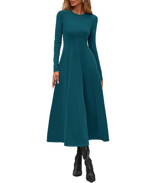 PRETTYGARDEN Cocktail Dresses for Women 2025 Elegant Classy Fall Long Sleeve Midi A Line Flowy Modest Winter Party Dress