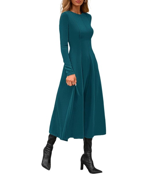 PRETTYGARDEN Cocktail Dresses for Women 2025 Elegant Classy Fall Long Sleeve Midi A Line Flowy Modest Winter Party Dress