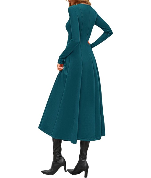 PRETTYGARDEN Cocktail Dresses for Women 2025 Elegant Classy Fall Long Sleeve Midi A Line Flowy Modest Winter Party Dress