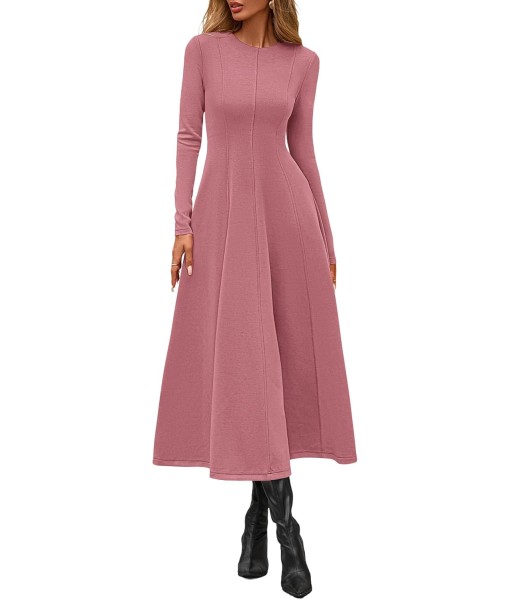 PRETTYGARDEN Cocktail Dresses for Women 2025 Elegant Classy Fall Long Sleeve Midi A Line Flowy Modest Winter Party Dress