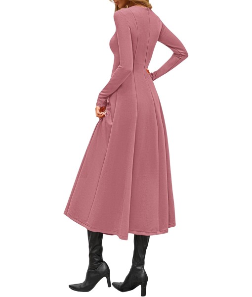 PRETTYGARDEN Cocktail Dresses for Women 2025 Elegant Classy Fall Long Sleeve Midi A Line Flowy Modest Winter Party Dress