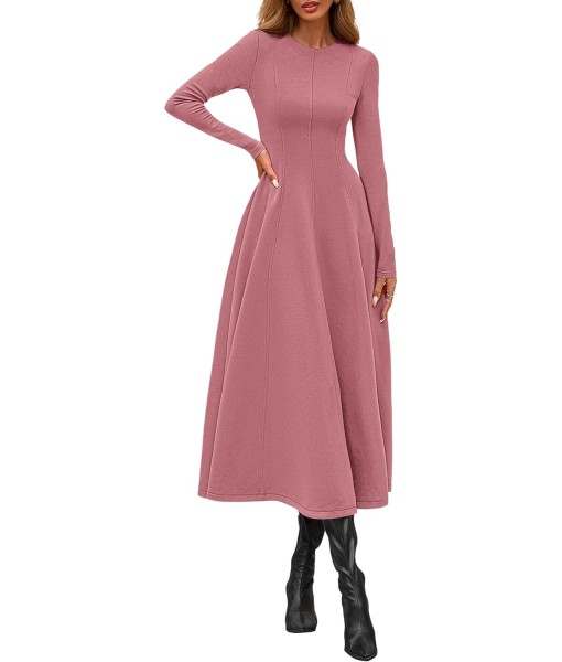 PRETTYGARDEN Cocktail Dresses for Women 2025 Elegant Classy Fall Long Sleeve Midi A Line Flowy Modest Winter Party Dress