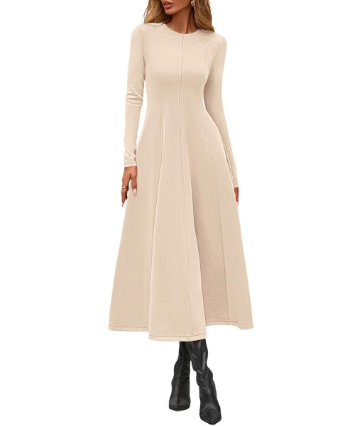 PRETTYGARDEN Cocktail Dresses for Women 2025 Elegant Classy Fall Long Sleeve Midi A Line Flowy Modest Winter Party Dress