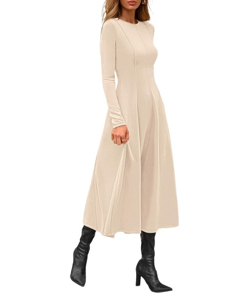 PRETTYGARDEN Cocktail Dresses for Women 2025 Elegant Classy Fall Long Sleeve Midi A Line Flowy Modest Winter Party Dress
